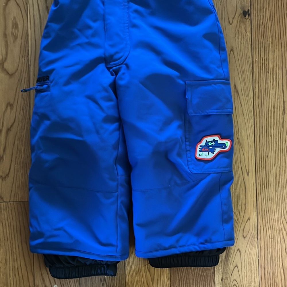 Quicksilver | blue snow bibs toddler size 2 adjustable straps zip front - Picture 2 of 11